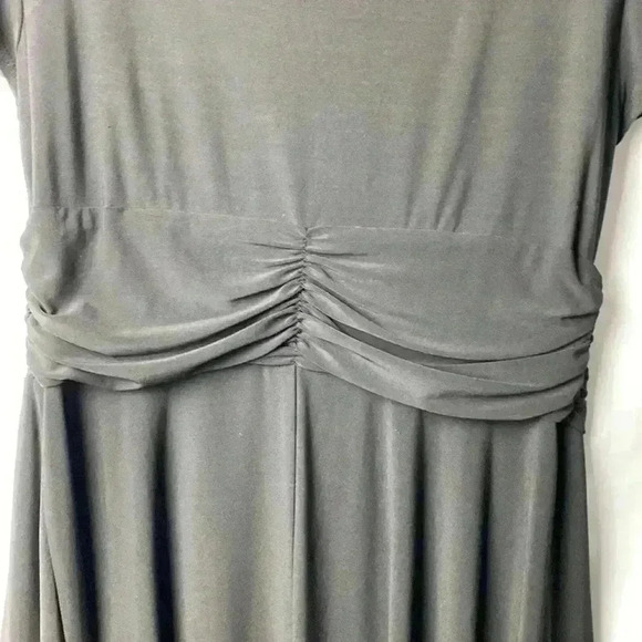 R&M COLLECTION WOM SIZE 12 BLACK DRESS FAUX WRAP RHINESTONE ACCENT AT WAIST - Picture 13 of 14